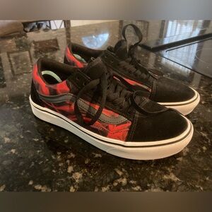 Vans Red and Black Checkered Shoes